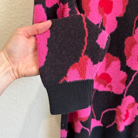 Cabi Women XL Rococo Floral V Neck Sweater Boho Preppy Bright Knit Soft - Picture 8 of 8